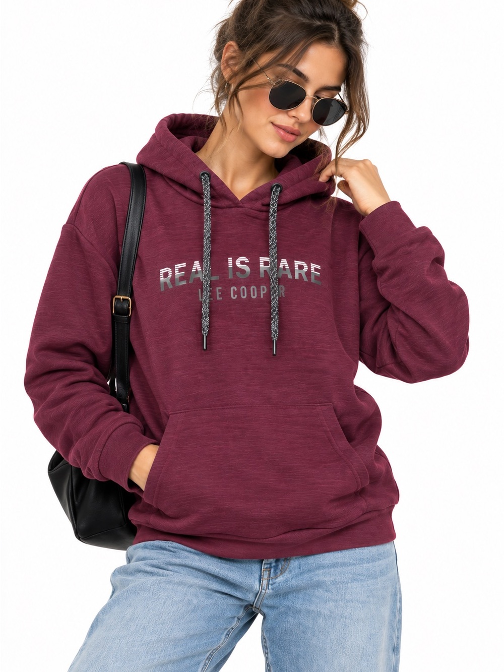 Lee Cooper Women's Wine Pullover Hoodie